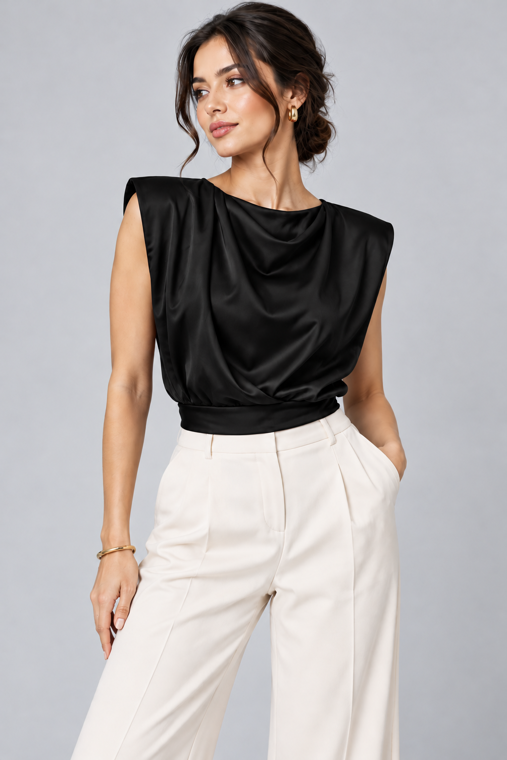 Satin Crop Back-Tie