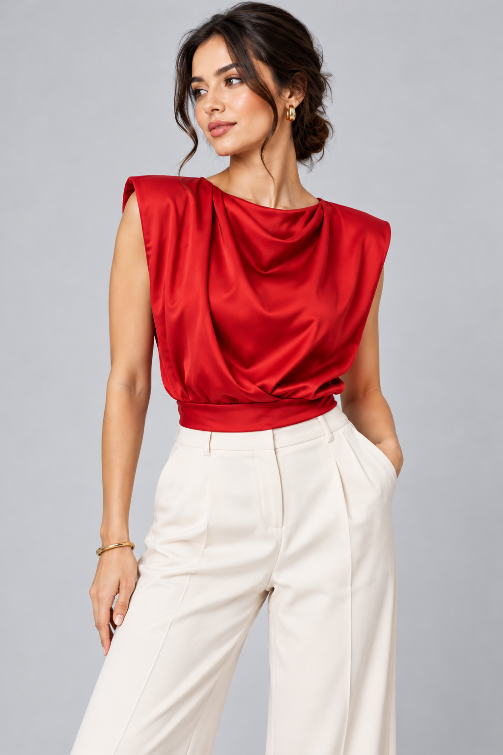 Satin Crop Back-Tie