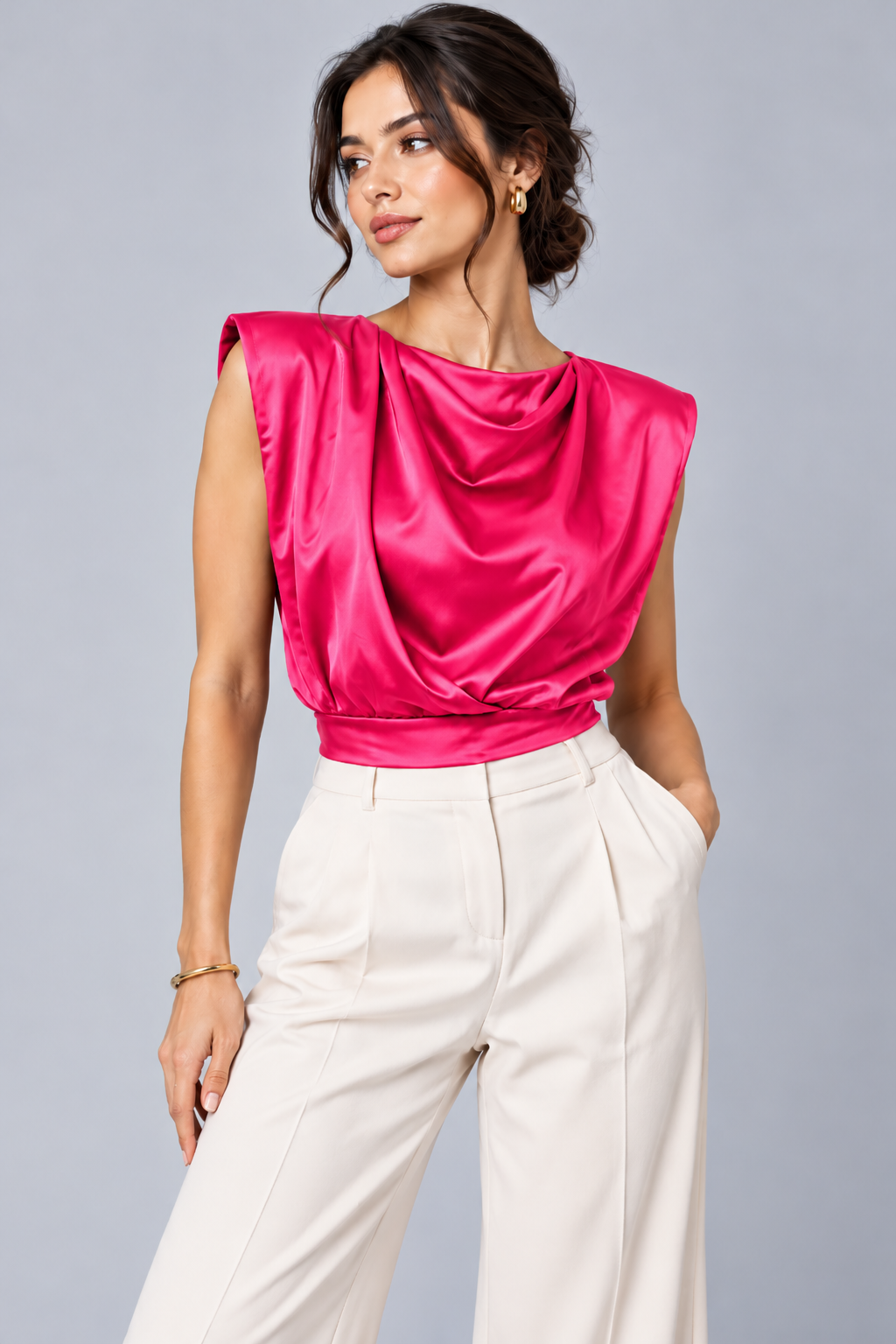 Satin Crop Back-Tie