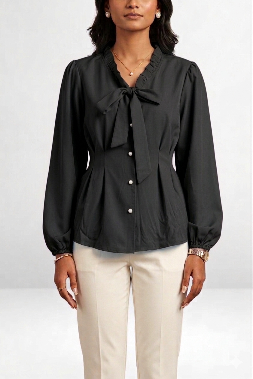 Ruffle Neck Blouse