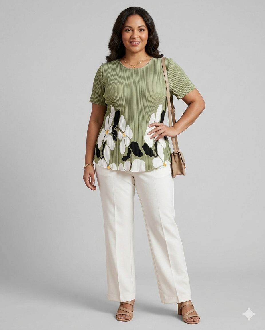 Abstract Floral Top