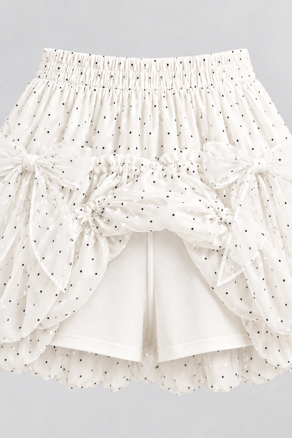 Polka Bow Mini Skirt