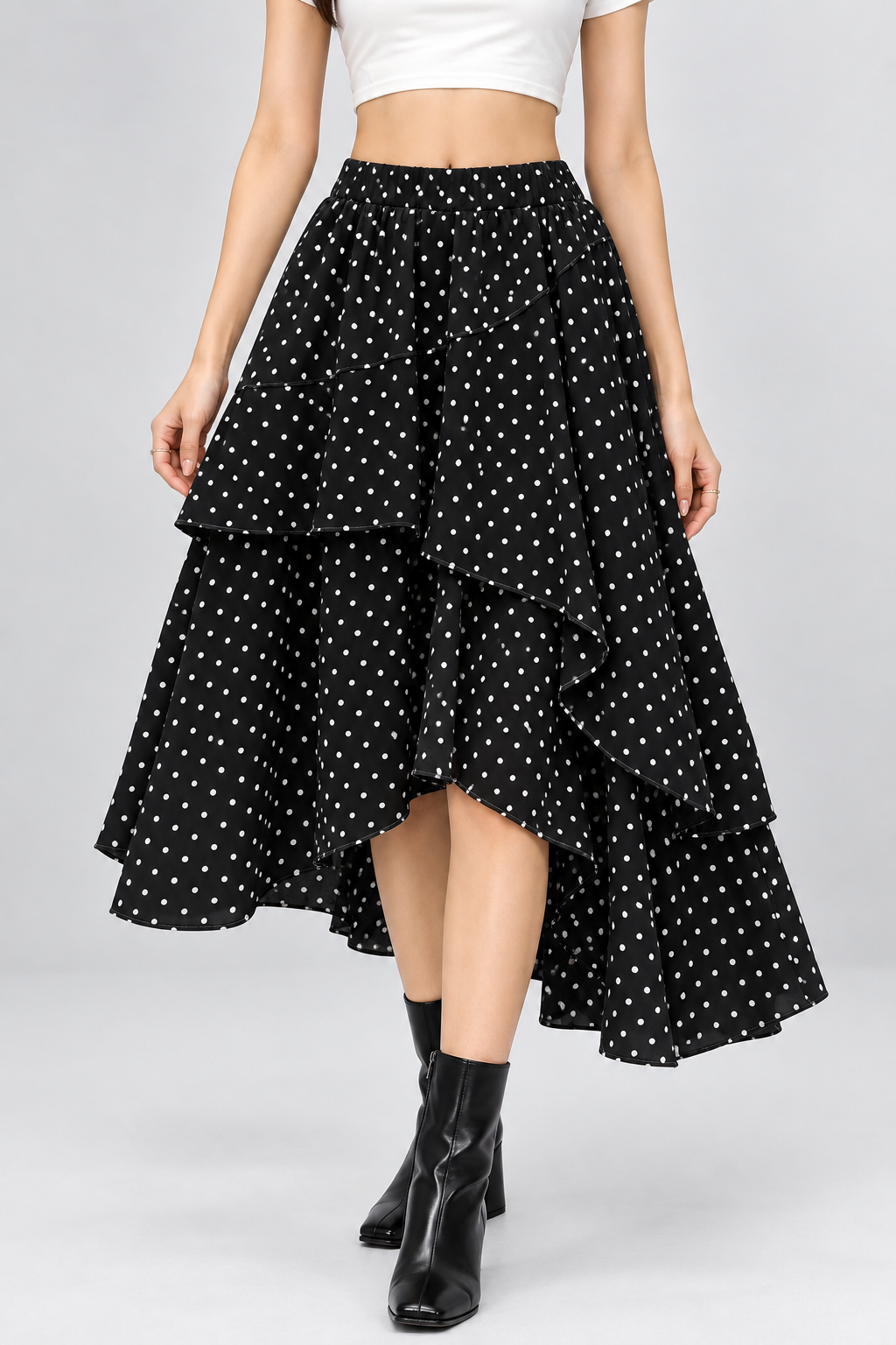 Polka Dot Cascade Skirt