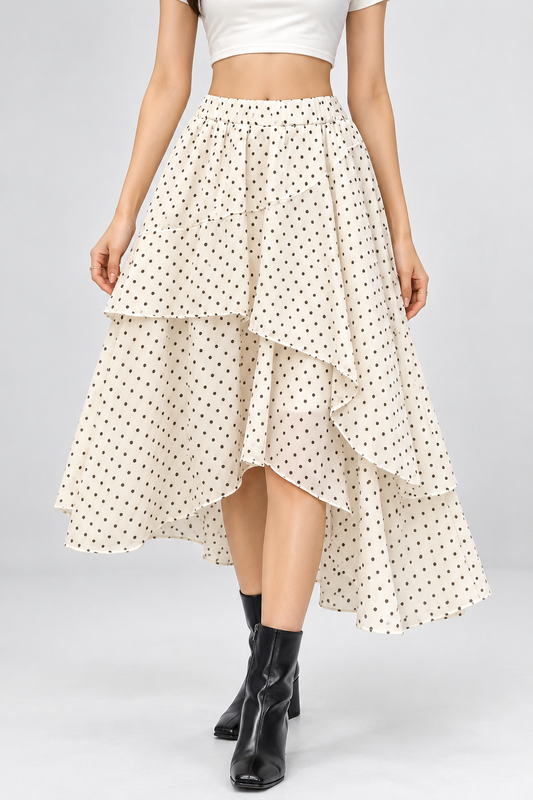 Polka Dot Cascade Skirt