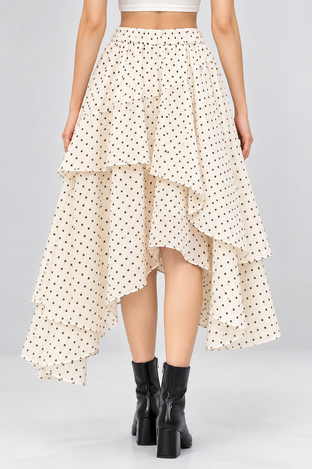Polka Dot Cascade Skirt