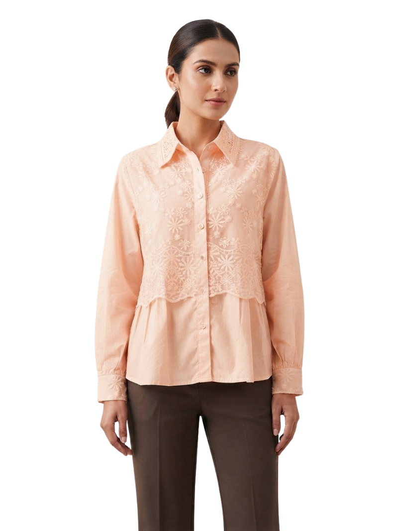 Lace Embroidered Shirt