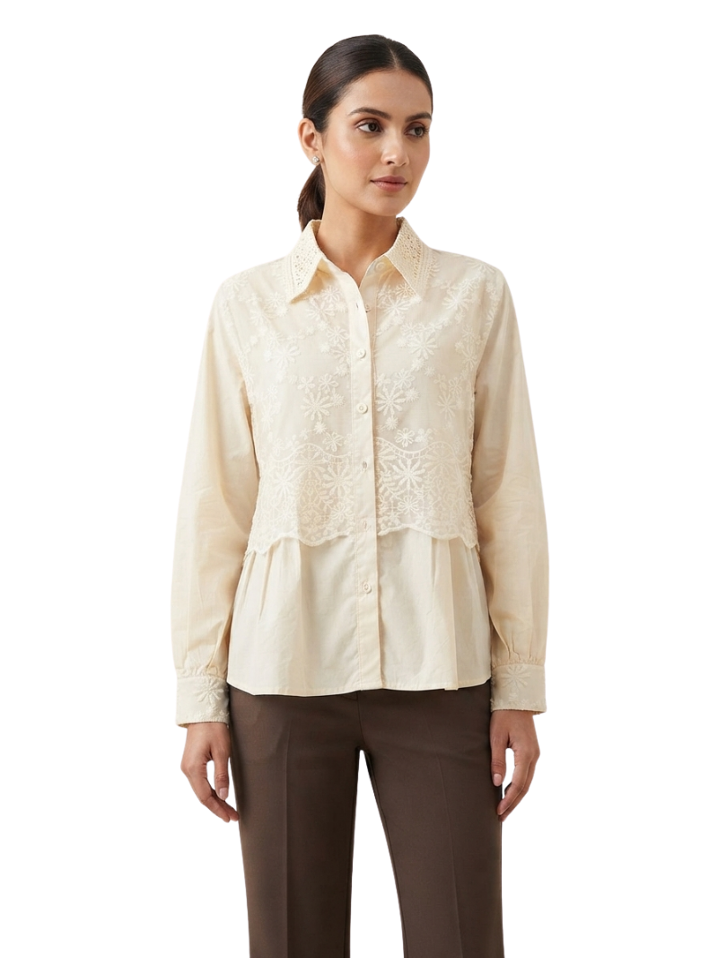 Lace Embroidered Shirt
