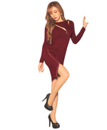 Load image into Gallery viewer, Maroon &quot;Zip it Up&quot; Multi Style with Zip Bodycon Dress
