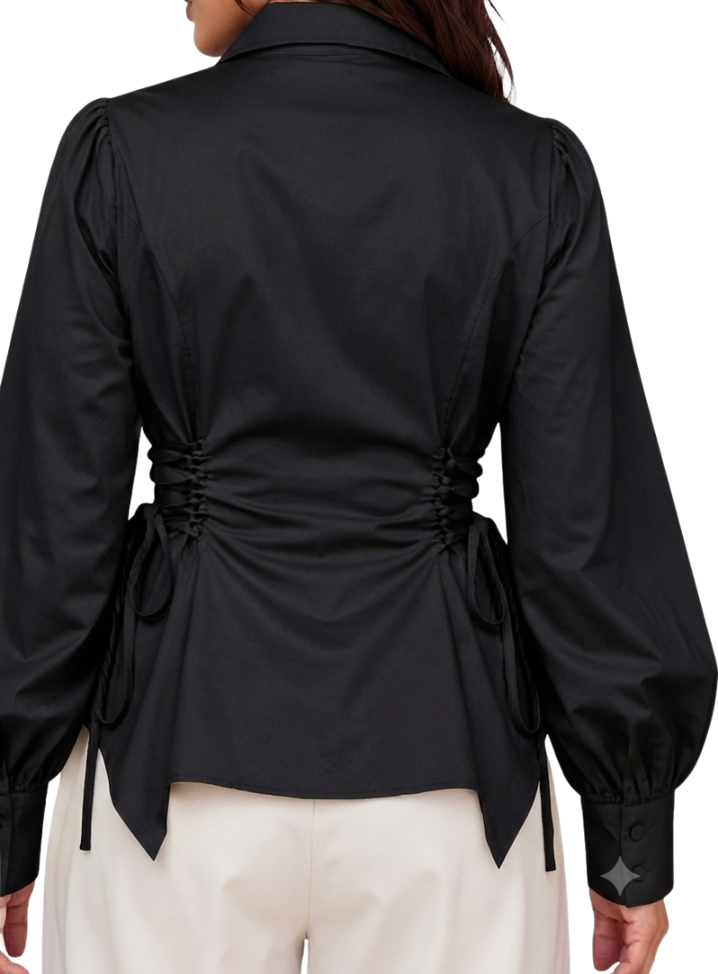 Waist Tie-Up Shirt