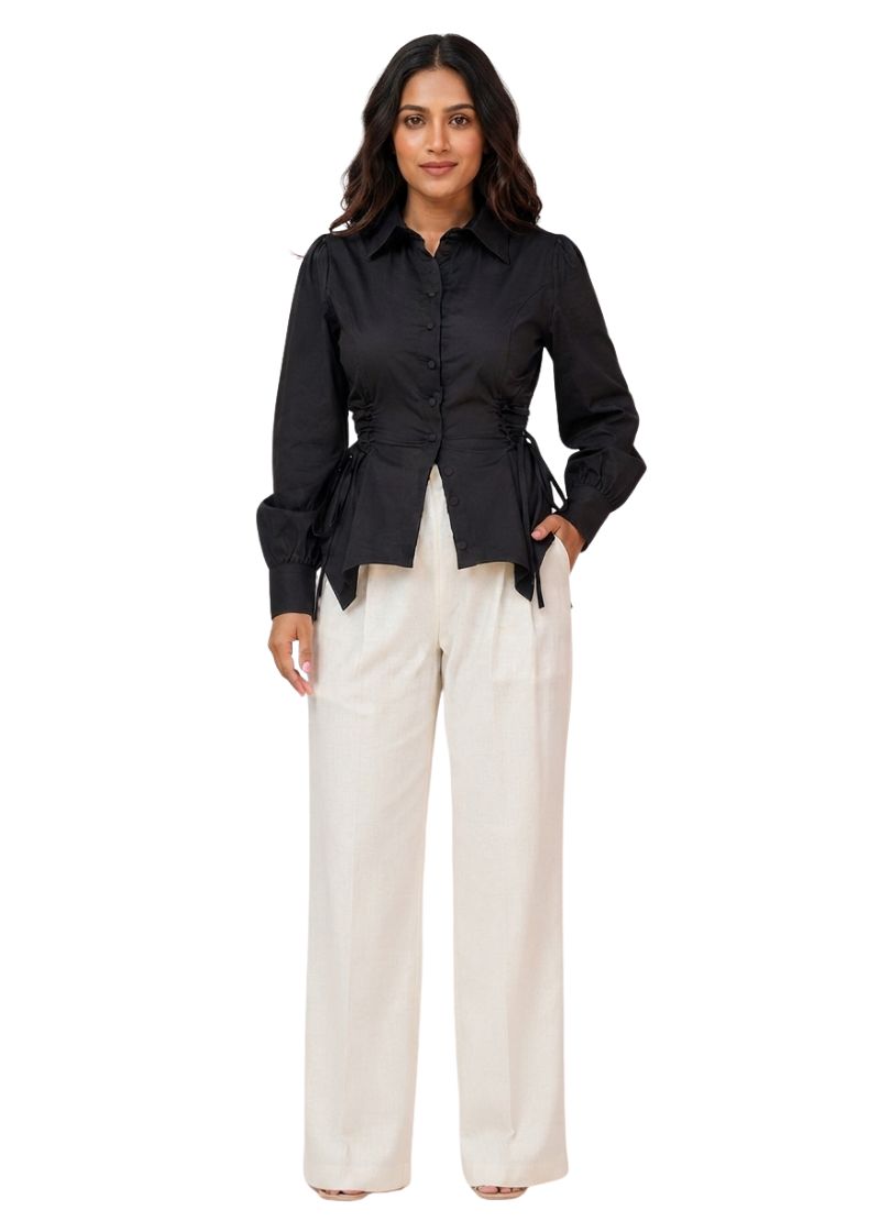 Waist Tie-Up Shirt