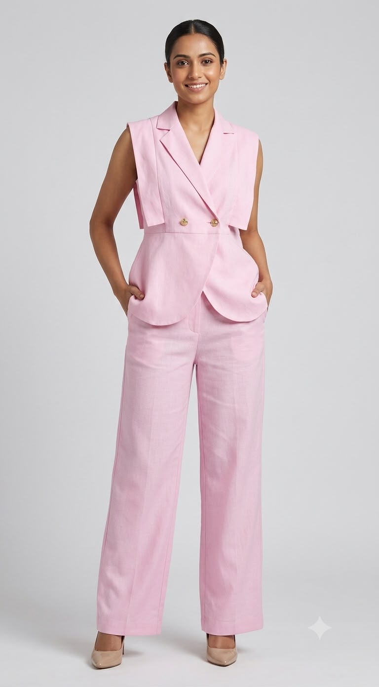 Sleeveless Blazer Co-Ord Set