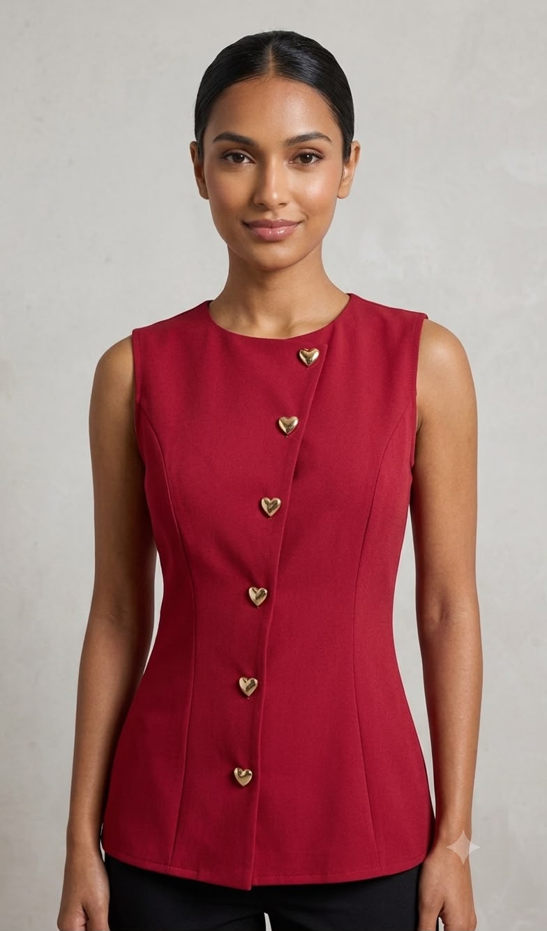 Heart Button Top