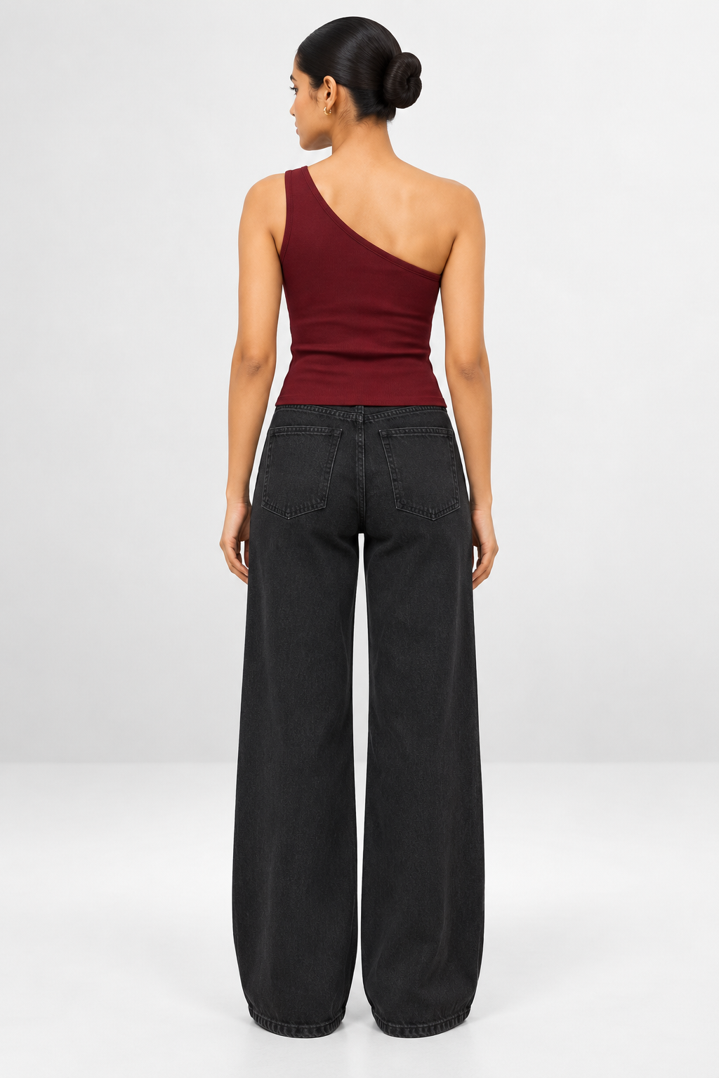 Brooch One-Shoulder Top