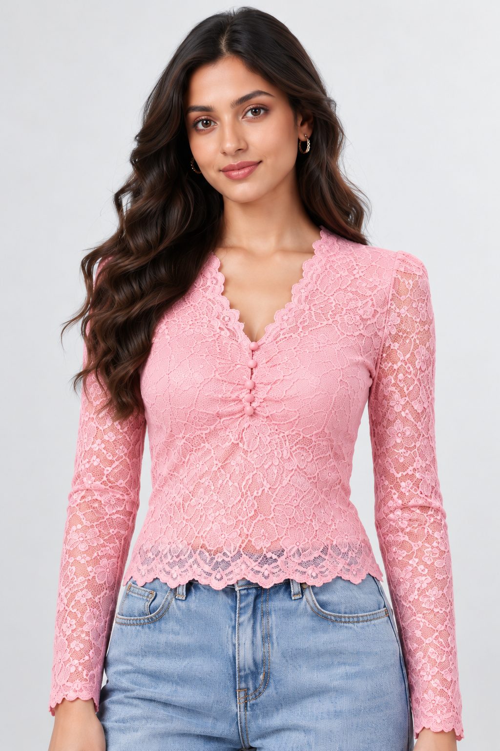 Lace Bloom Bling Top