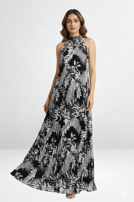 Botanical Pleated Maxi