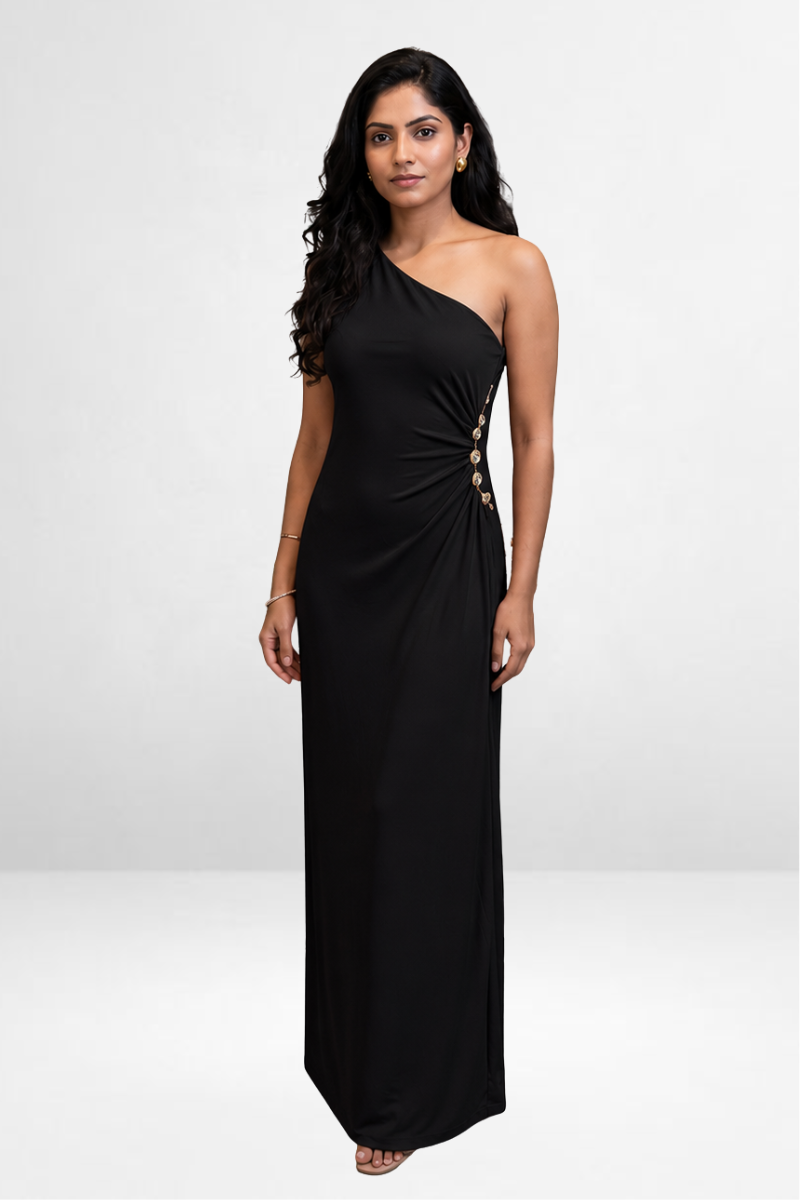 Mocha Drape Gown
