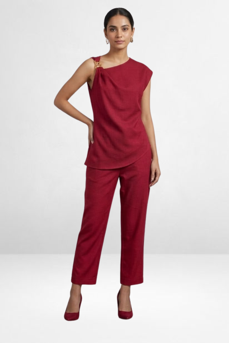 One-Shoulder Co-Ord Pant Set