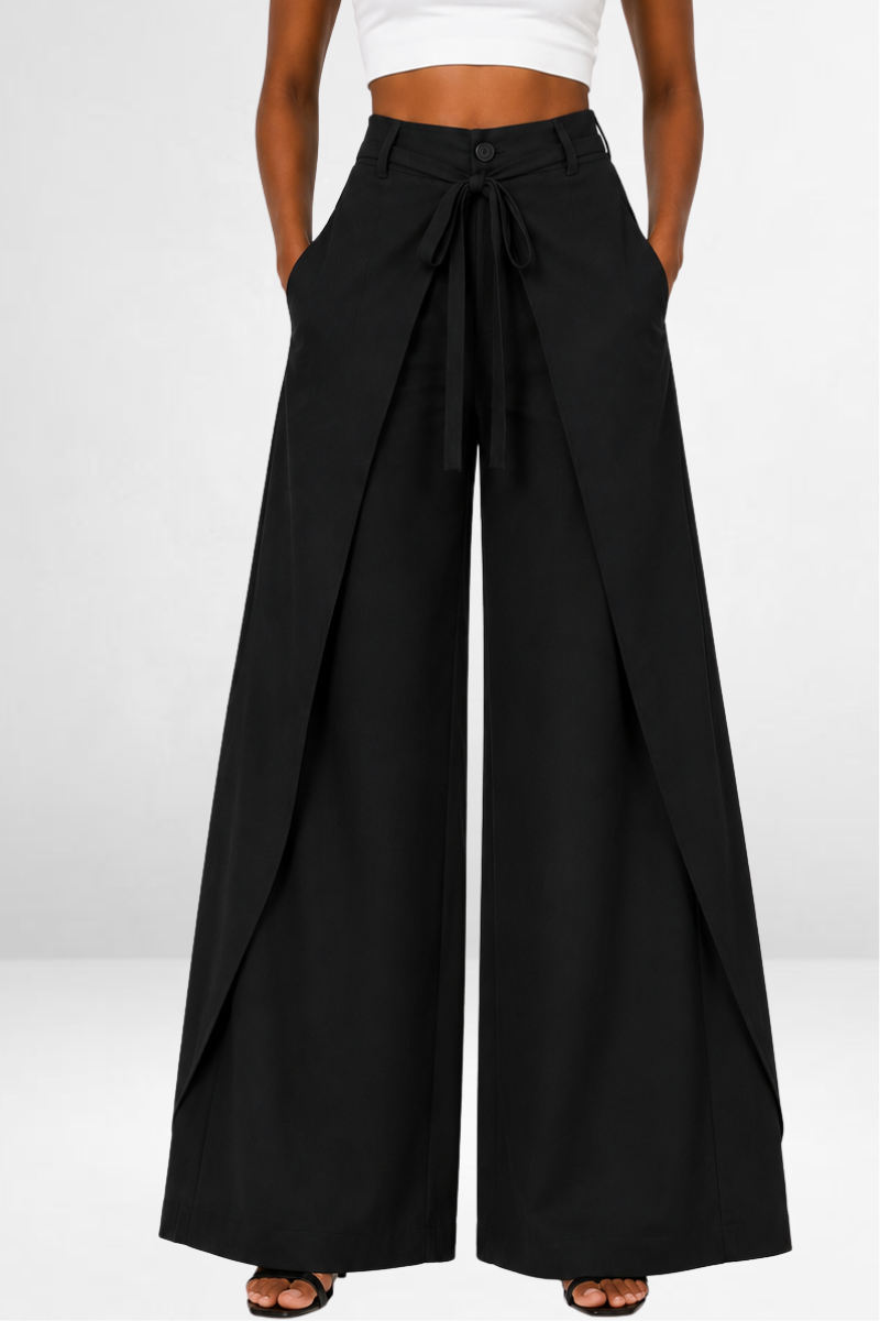 Tie-Waist Wide Pants