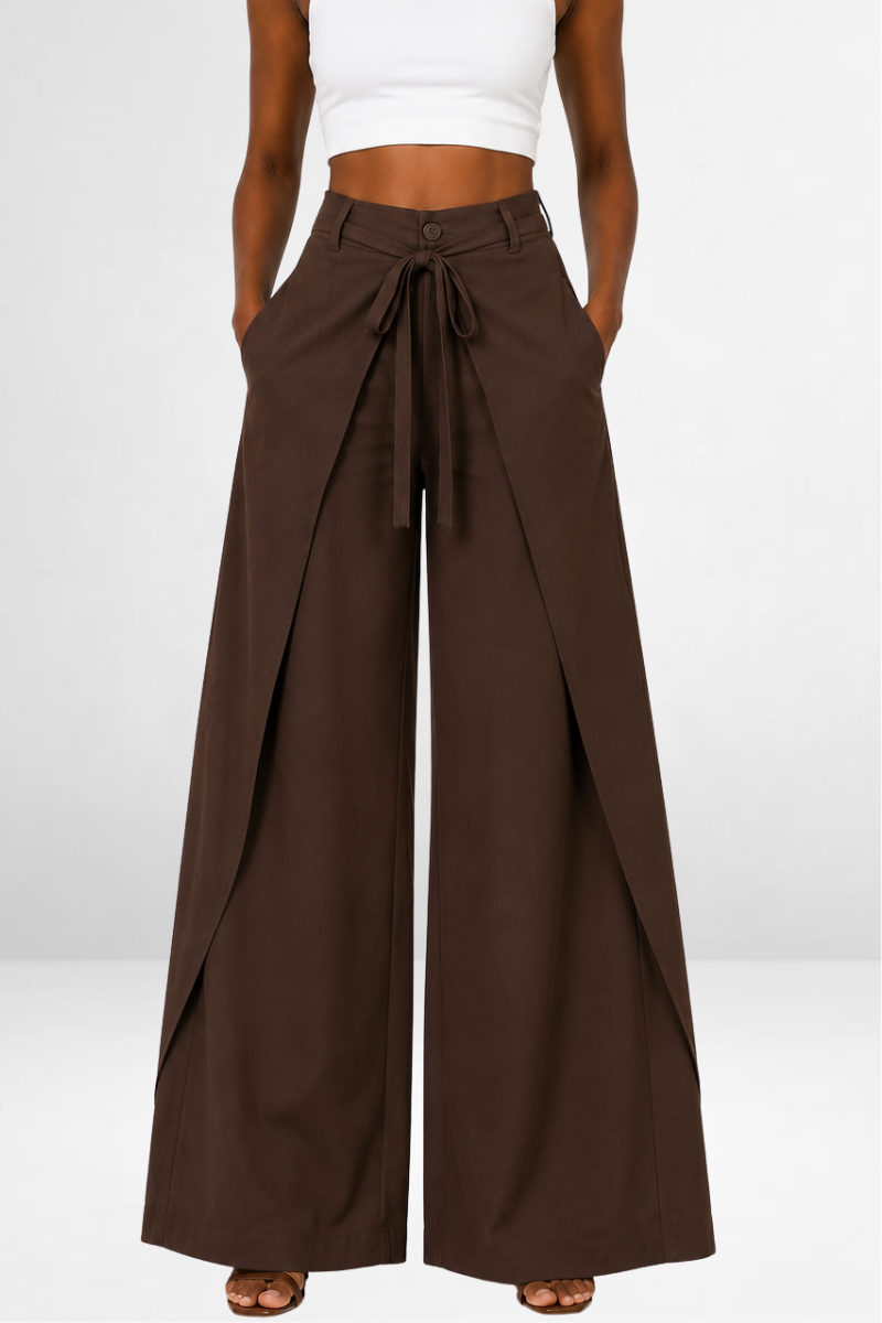 Tie-Waist Wide Pants