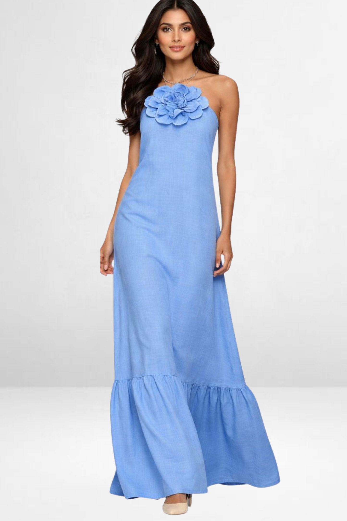 Linen Flower Dress