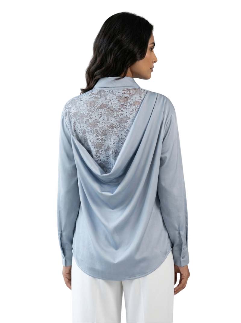 Cowl Drape Shirt