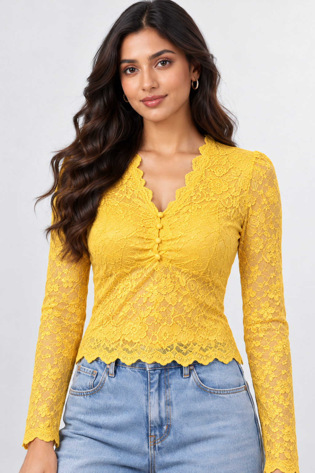 Lace Bloom Bling Top