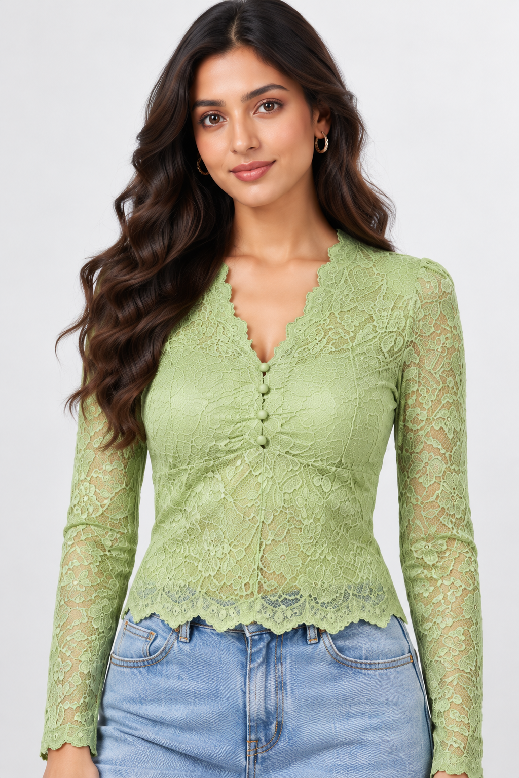 Lace Bloom Bling Top