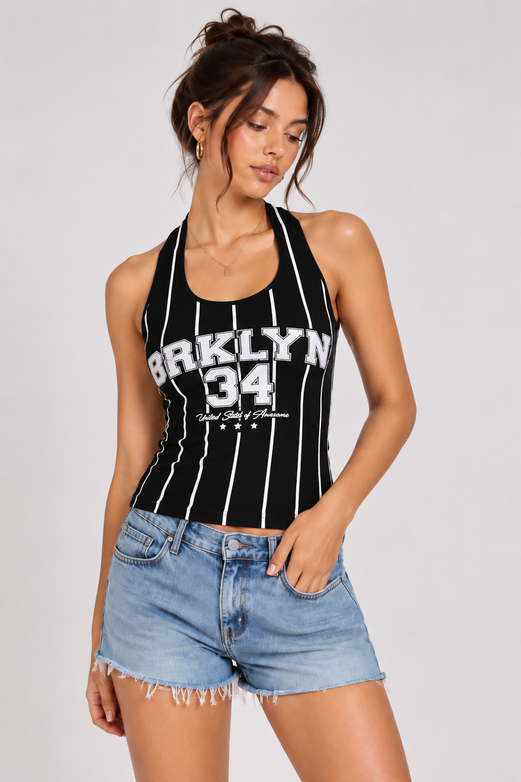 BRKLYN Graphic Halter Top