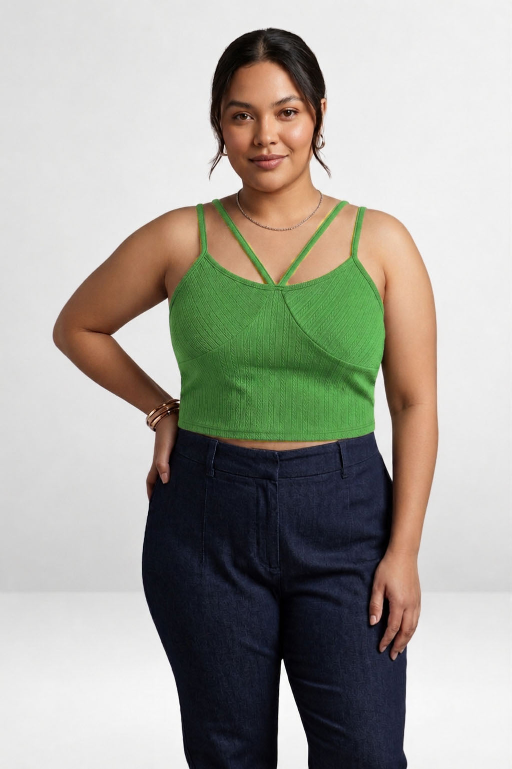 Ribbed Strap Crop Top