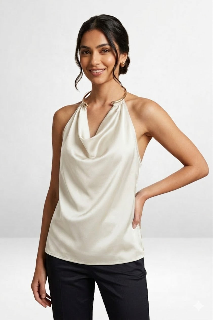 Satin Halter Top