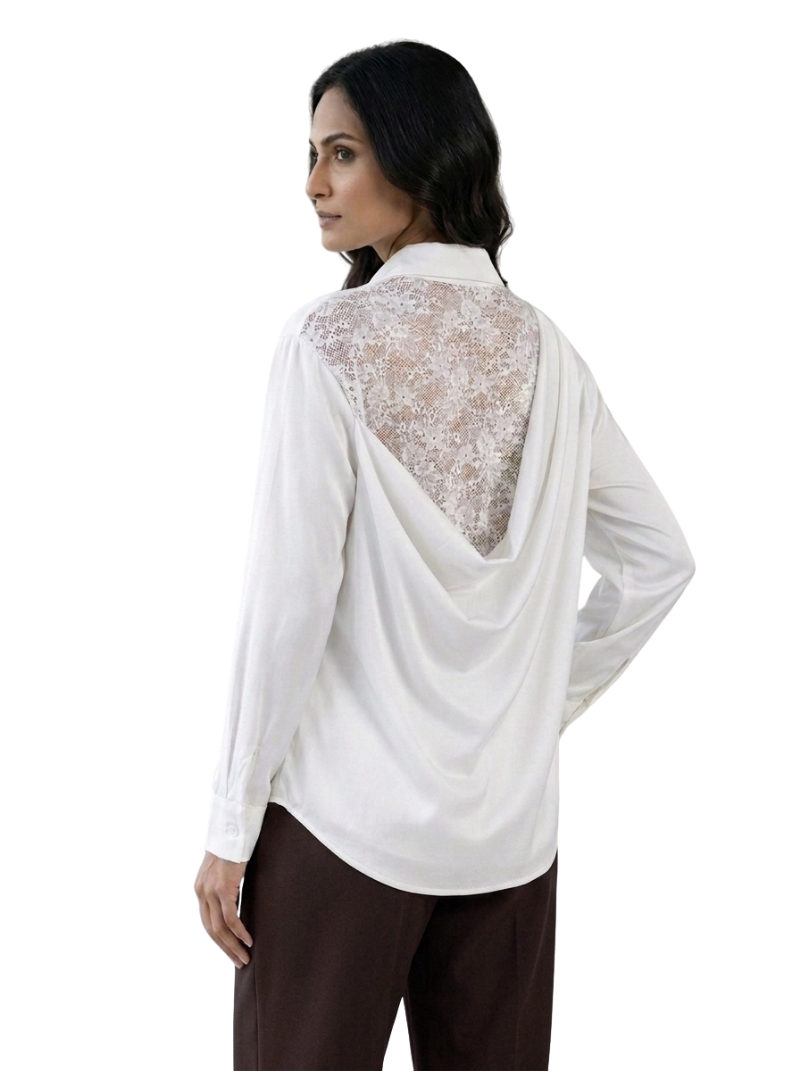 Cowl Drape Shirt