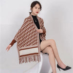 Load image into Gallery viewer, Brown Knitted Scarf Long Sleeve
