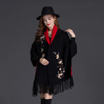 Load image into Gallery viewer, Black Embroidery Scarf Long Sleeve
