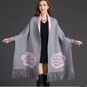 Pink Knitted Scarf Long Sleeve