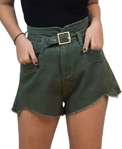 High Waist Denim Shorts - Fashion Tiara