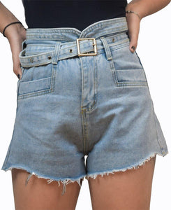 High Waist Denim Shorts - Fashion Tiara