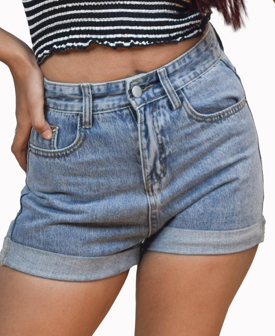 Blue Denim Shorts - Fashion Tiara